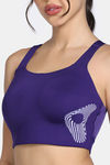 Zelocity High Impact Moisture Wicking Sports Bra - Violet Indigo — thumbnail 6